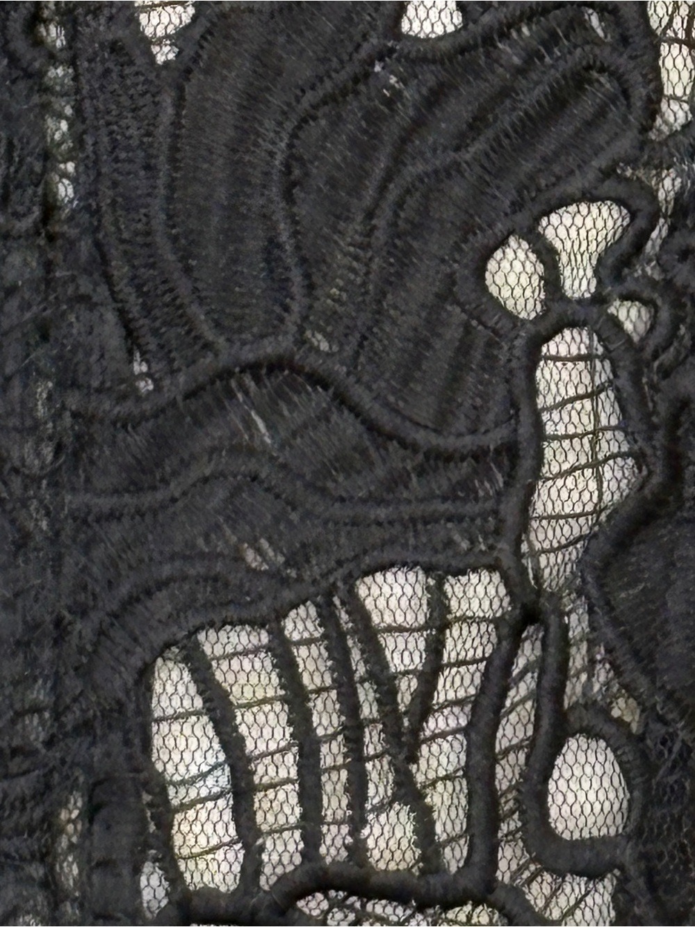Black Peplum Jacket Size M With Sheer Lace Panels Y2K Corporate Goth Night Club - Picture 9 of 15